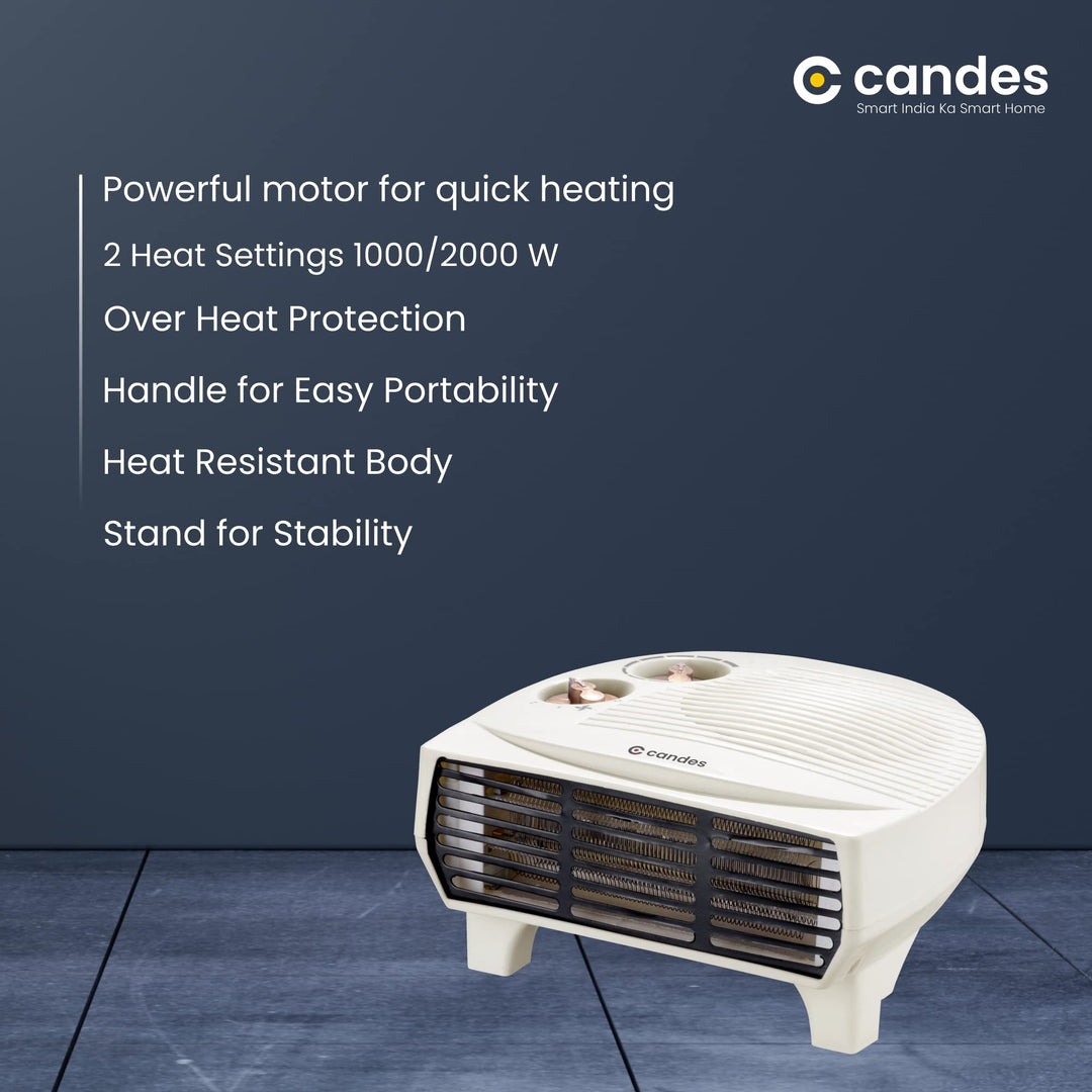 Candes Radiant 2000 Watts All in One Silent Blower Fan Room Heater (White)