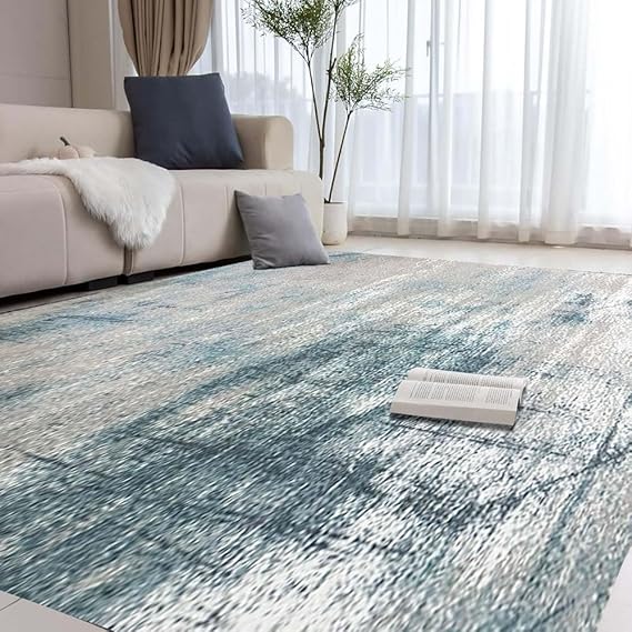 Digital Printed Premium Chenille Floor Carpet Mat, Super Soft Rug with Anti-Skid Backing, Modern Distressed Design - ACR001