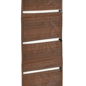 Kuber Industries Wooden Design 3 Pockets Wall Hanging Storage Organizer, Magazine/Letter Holder, Stationary Organizer (Brown)-HS43KUBMART25734,HS43KUBMART025734