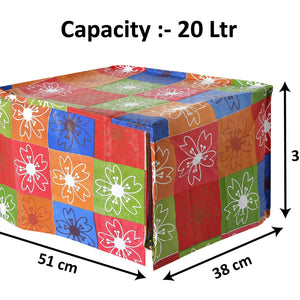 Kuber Industries PVC Flower Printed Microwave Oven Cover,20 LTR. (Multicolor)-HS43KUBMART25945, Standard