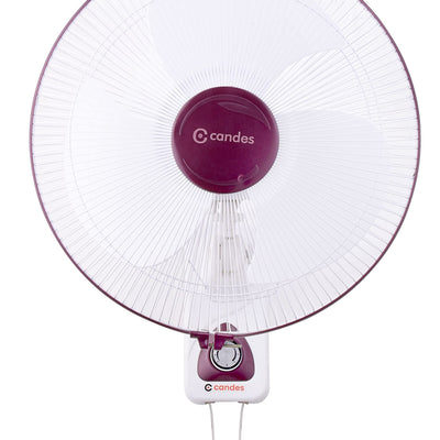 Candes Aura 3 Blade Automatic Oscillation Wall Fan With 2 Year Warranty (White Cherry, 400mm)