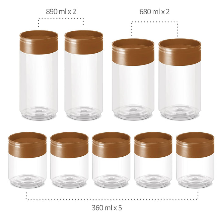 Stack It Round Jar Set 9 Pcs (Milton)