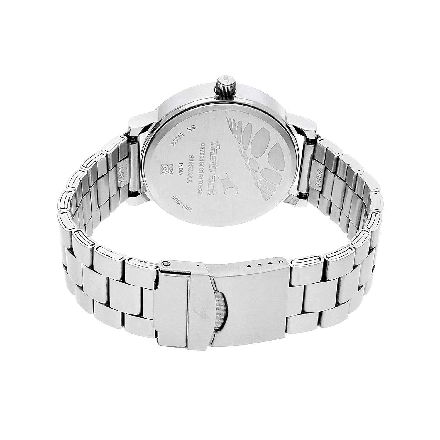 Bold White Dial Anolog & Stainless Steel Strap
