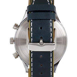 Helix Silver Dial Leather Strap