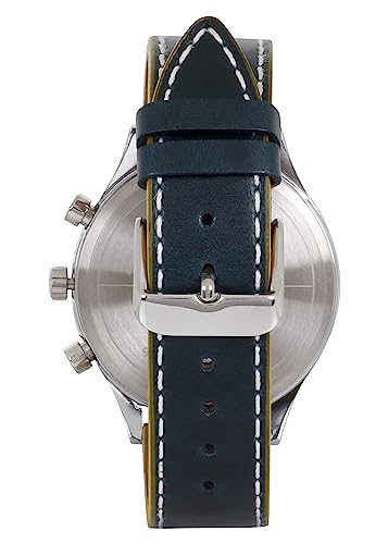 Helix Silver Dial Leather Strap