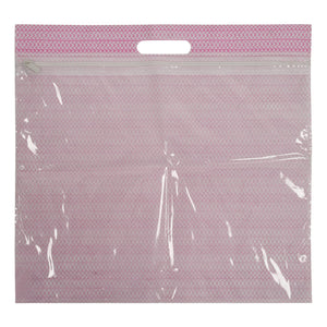 Heart Home Non-Woven Wardrobe Organizer/Gift Bags/Storage Bag For Store Saree, Lehenga, Suit With Transparent Window With Handle- Pack of 24 (Pink & Brown)