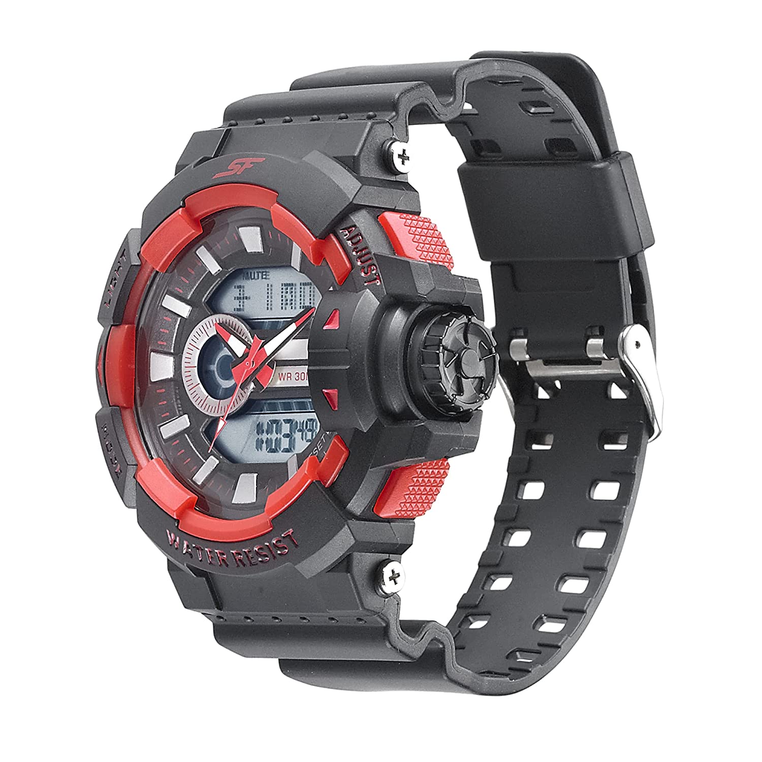 SF Hustler Black & Red Analog-Digital