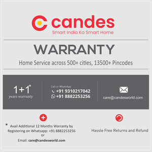 Candes Aura 3 Blade Automatic Oscillation Wall Fan With 2 Year Warranty (White Cherry, 400mm)