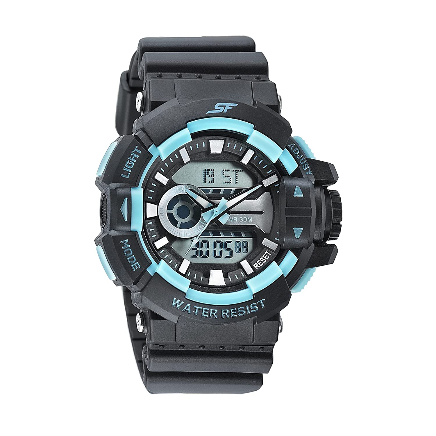SF Hustler Black & Sky blue Analog-Digital