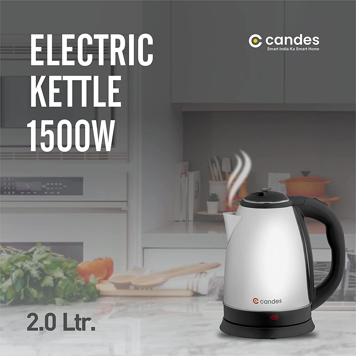 Boiler Electric Kettle  (2 L, Silver Black)
