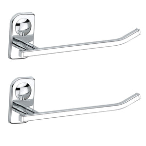 Plantex Stainless Steel Hand Towel Hanger/Towel Ring for Wash Basin/Towel Hanger/Holder/Bathroom Accessories (Chrome - Pack of 2) Dream