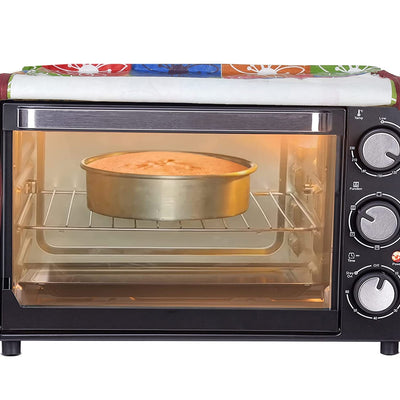 Kuber Industries PVC Flower Printed Microwave Oven Cover,20 LTR. (Multicolor)-HS43KUBMART25945, Standard
