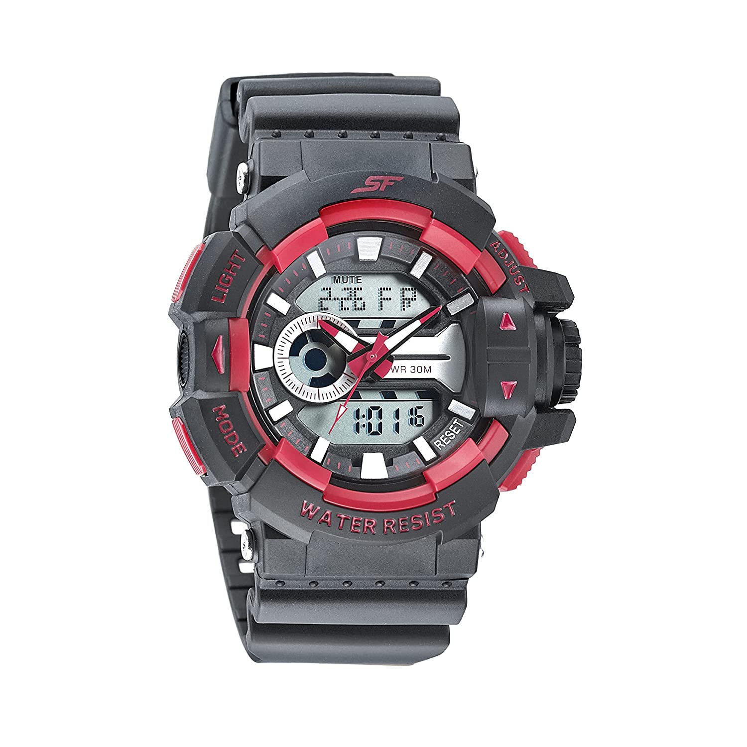 SF Hustler Black & Red Analog-Digital