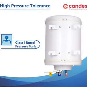 Candes 50 Litre Automatic Instant Storage Electric Water Heater Multiple Safety System Anti Rust Body, 2kW Geyser (Ivory, 2000 W)