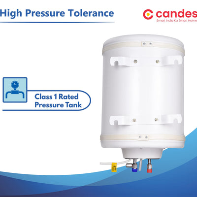 Candes 50 Litre Automatic Instant Storage Electric Water Heater Multiple Safety System Anti Rust Body, 2kW Geyser (Ivory, 2000 W)