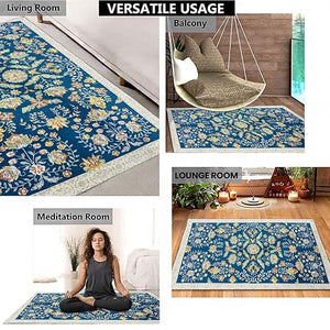 Digital Printed Premium Chenille Floor Carpet Mat, Super Soft Rug with Anti-Skid Backing, Modern Persian Carpet - CR004