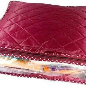Kuber Industries 9 Piece Rexine Saree Cover Set, Maroon