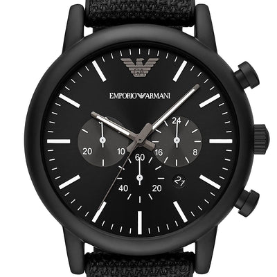 Emporio Armani Luigi Black Dial Men 46mm