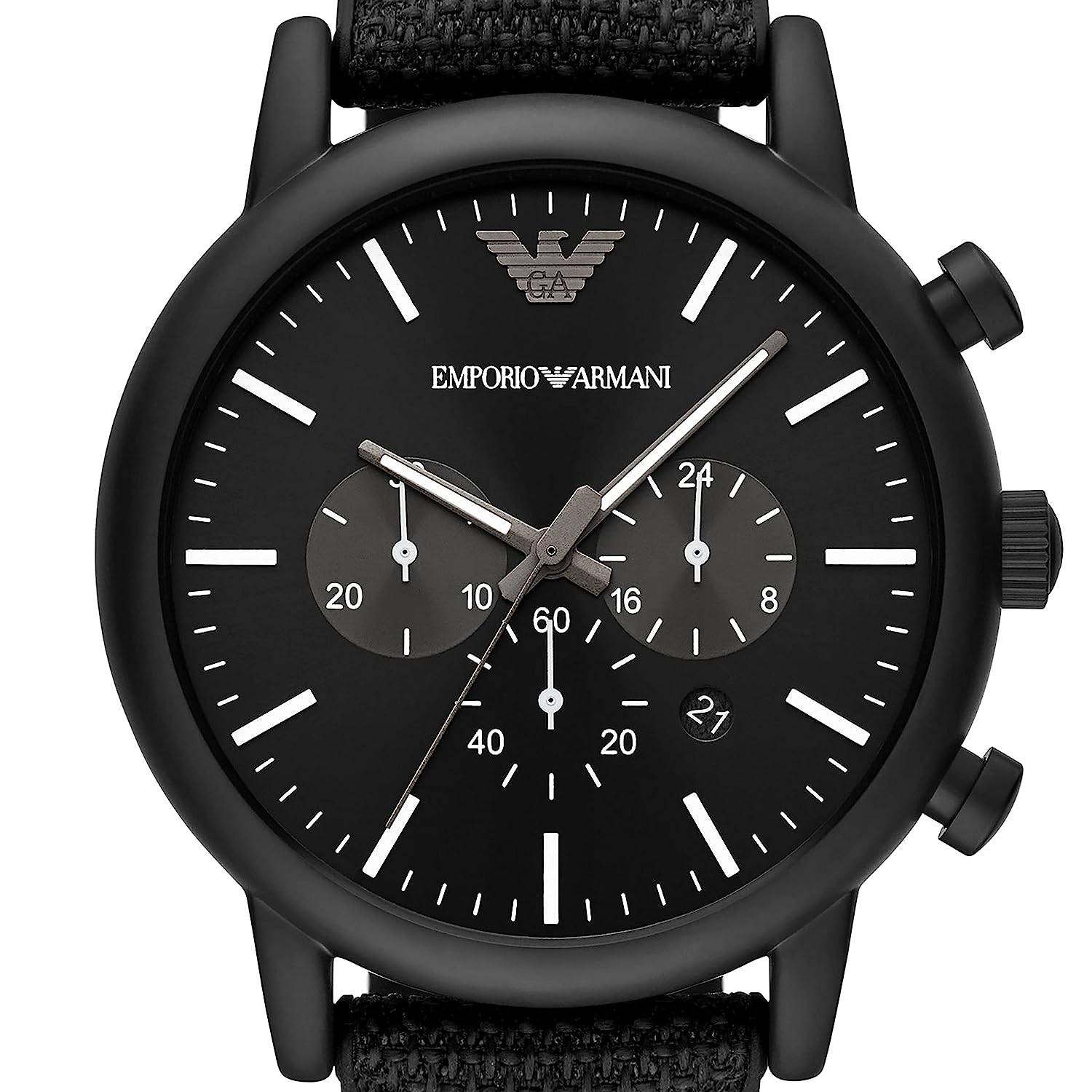 Emporio Armani Luigi Black Dial Men 46mm