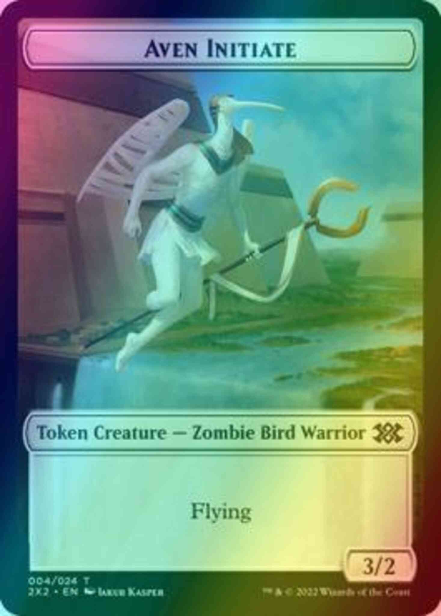 Aven Initiate Token (04) // Egg Token (16) [Double Masters 2022: Tokens] [Foil]