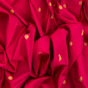 Pink Handloom Kanchipuram Silk Saree With Annam & Kili Buttas