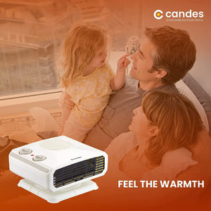 Candes Inova All in One Silent Blower Fan Room Heater Ideal for Small and Medium Areas, 2000 W (Ivory)