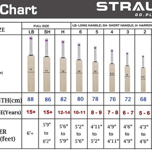Strauss Cricket Bat English Willow | Premium Leather Ball Bat for Cricket | Ideal for Professional Players, Beginners, and Practice Sessions| Ergonomic Grip Handle | Edition Stroke | Size 5