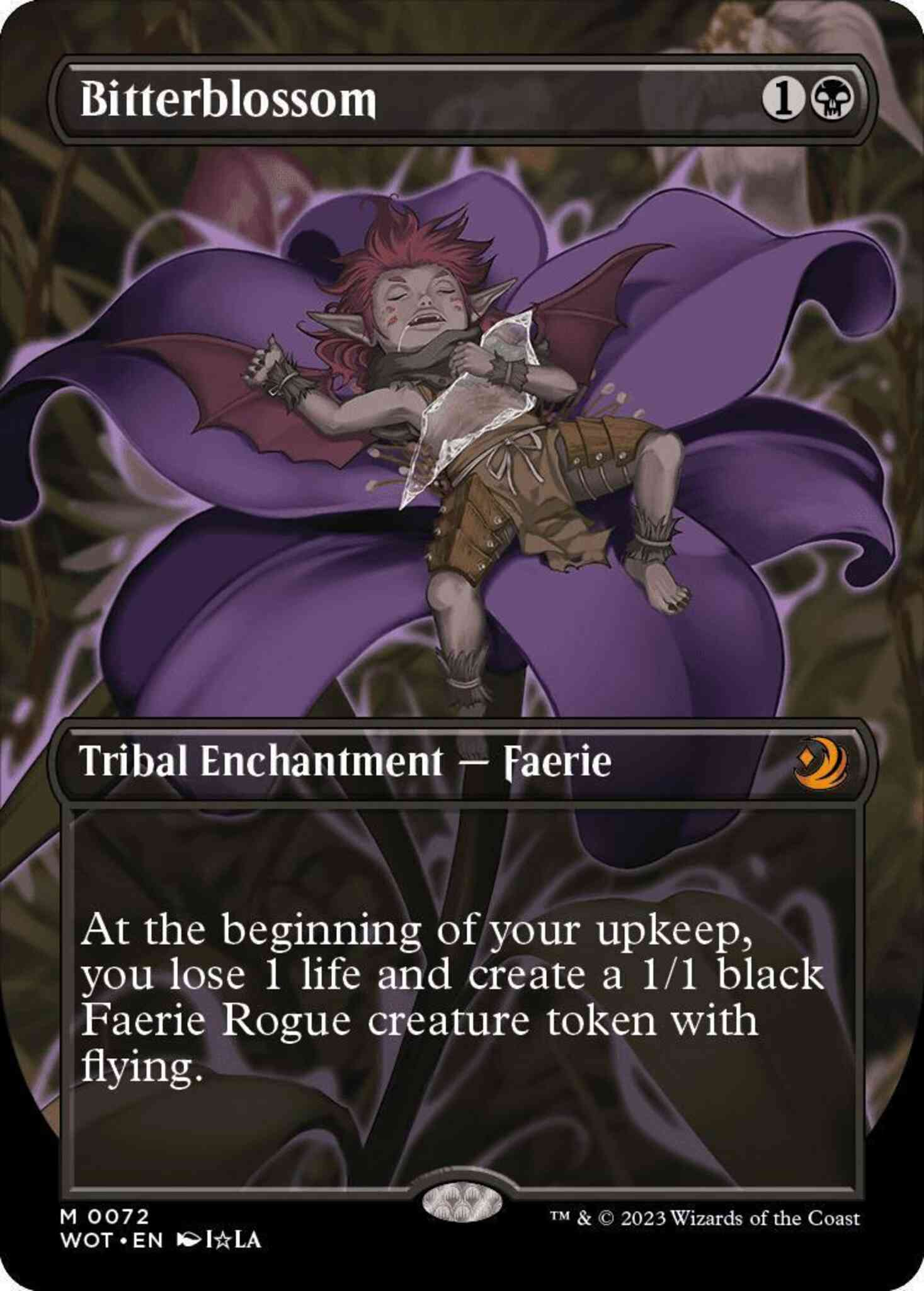 Bitterblossom [72] [Borderless] [Anime] [Wilds of Eldraine: Enchanting Tales] [Non-Foil]