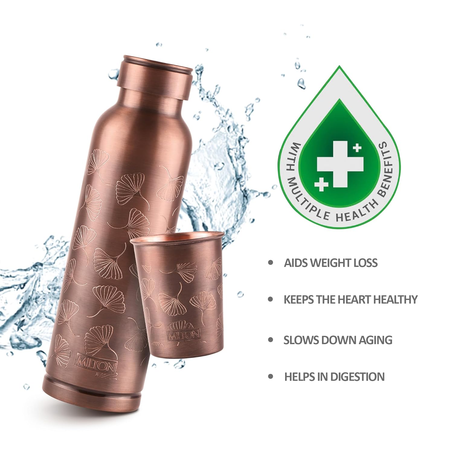 Copper Elegante Bottle Gift Set (Milton)