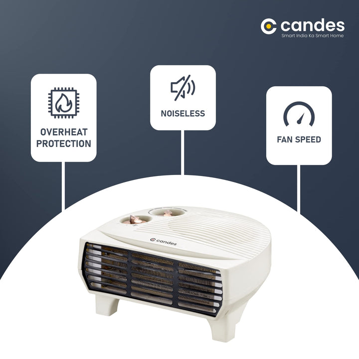 Candes Radiant 2000 Watts All in One Silent Blower Fan Room Heater (White)