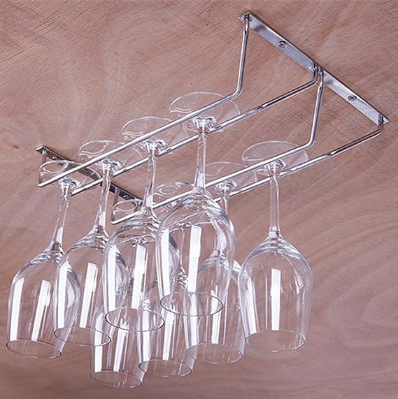 Hanging Stainless Steel Glass Rack (Pack Of 2)