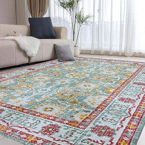 Digital Printed Premium Chenille Floor Carpet Mat, Super Soft Rug with Anti-Skid Backing, Modern Distressed Design - ACR002