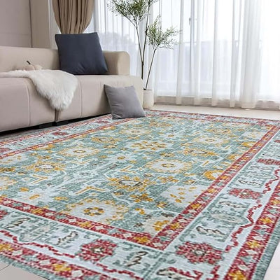 Digital Printed Premium Chenille Floor Carpet Mat, Super Soft Rug with Anti-Skid Backing, Modern Distressed Design - ACR002