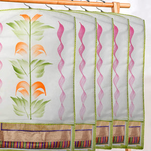 Heart Home Non Woven Hanging Saree Cover, Wardrobe Organizer, Closet Organizer, Saree & Garments Protector Cover With 1 Zipper Compartment on Back Side- Pack of 18 (Green)-HS_38_HEARTH21507