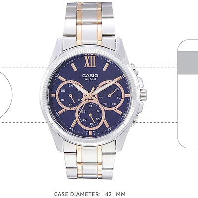 Casio Enticer Blue Dial Men 42mm