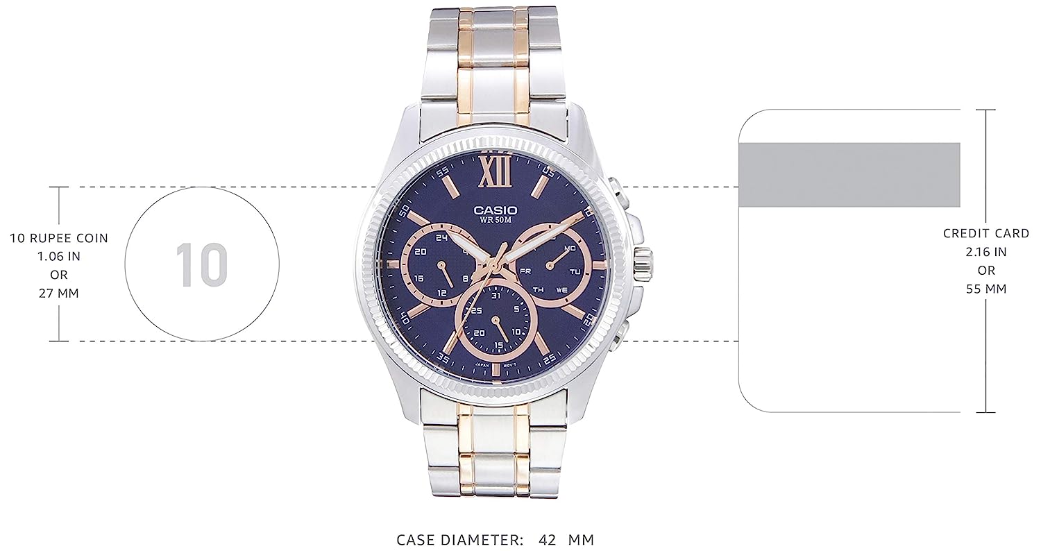 Casio Enticer Blue Dial Men 42mm