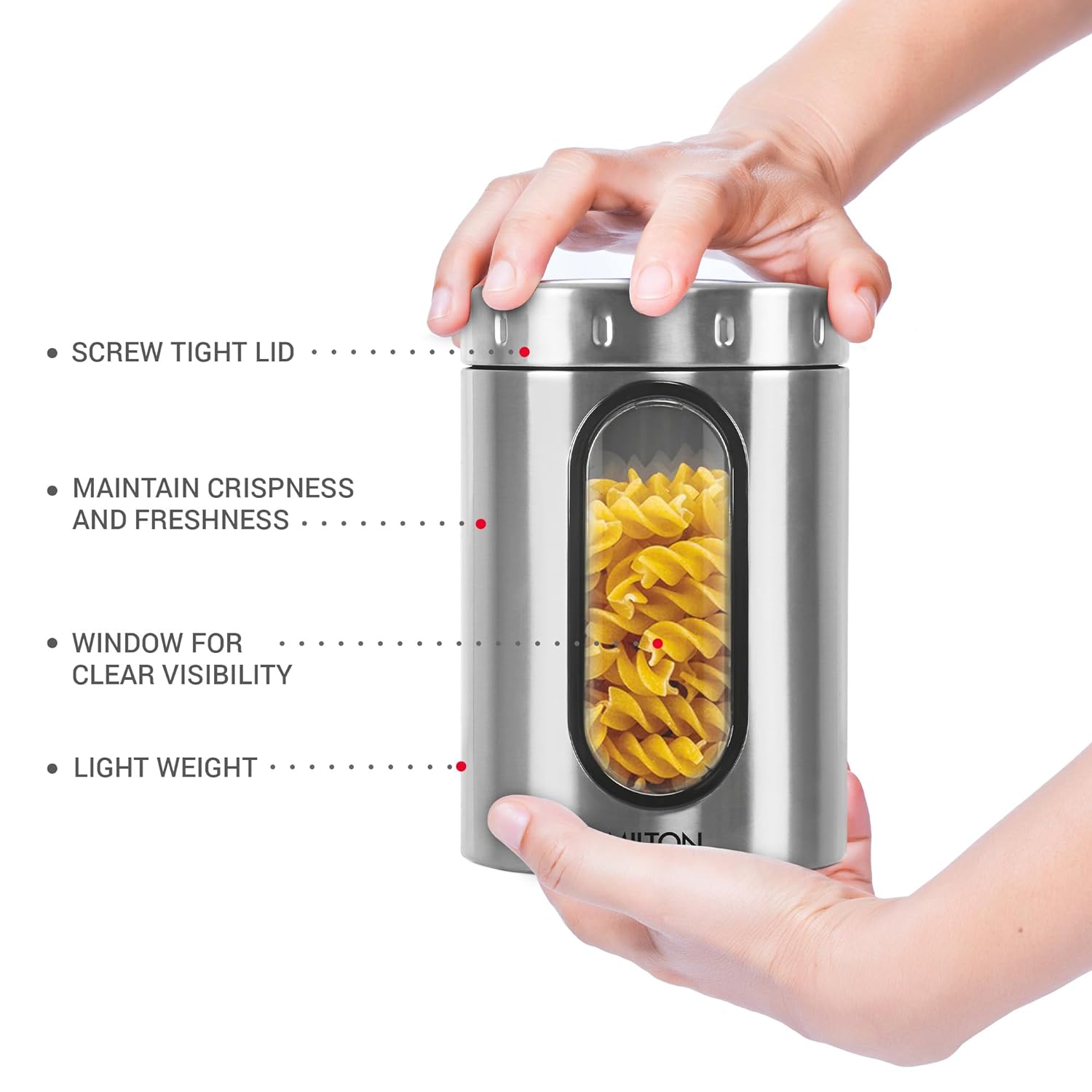 Steel Crispy Storage Jar (Milton)