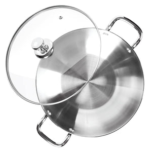 Stainless Steel Sandwich Bottom Kadhai with Glass Lid (Milton Procook)