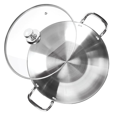 Stainless Steel Sandwich Bottom Kadhai with Glass Lid (Milton Procook)