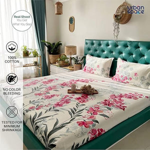 Cotton Bedsheet + AC Blanket Combo Pack - (Combo 26 - France + Majestic Pink bedsheet)