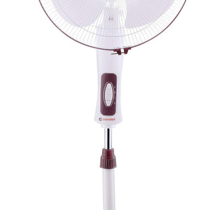 Candes Platine 400mm 3 Blade Automatic Oscillation Pedestal Fan With 2 Years Warranty (White Cherry)