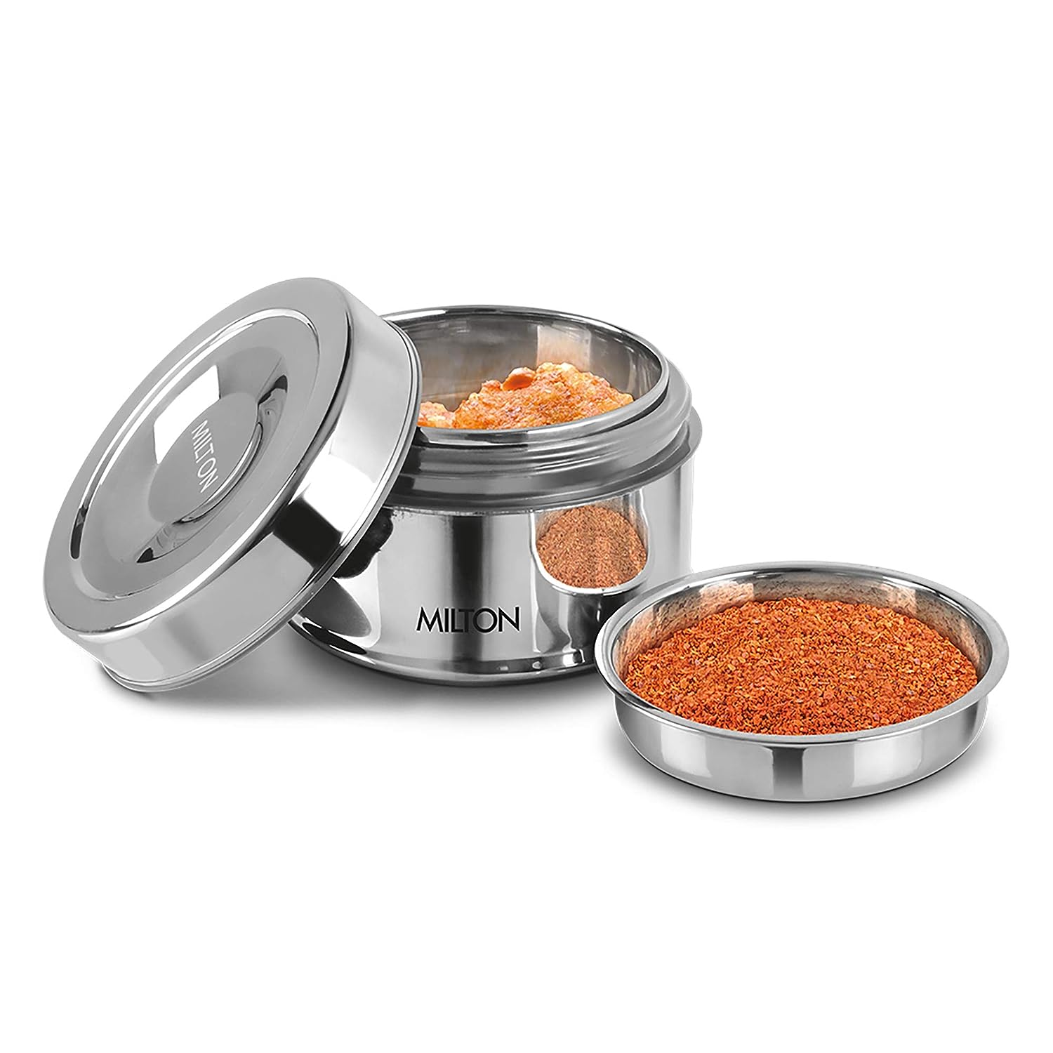 Steel Snack Stainless Steel Tiffin (Milton)