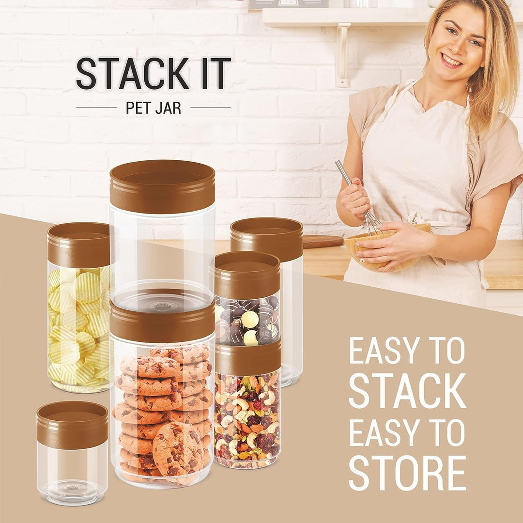 Stack It Round Jar Set 9 Pcs (Milton)