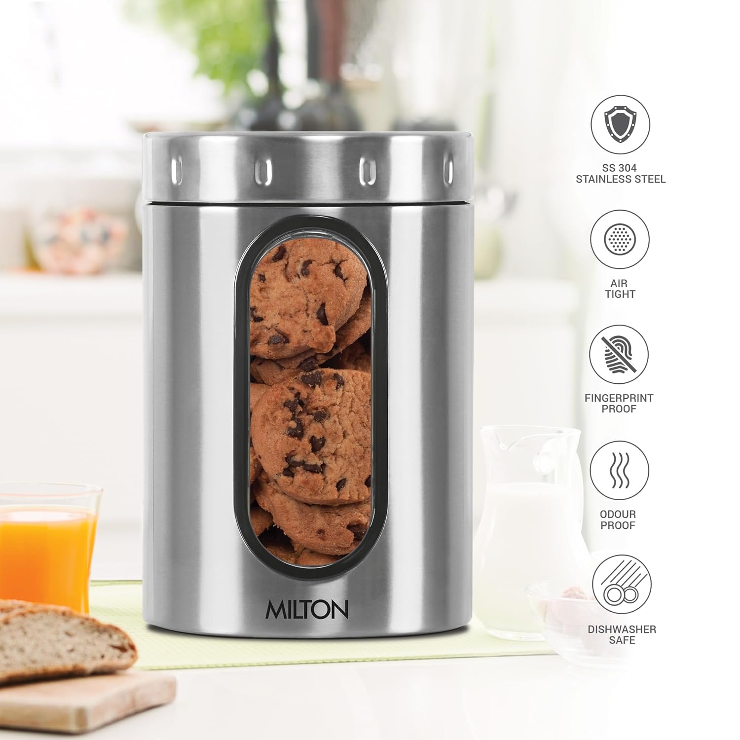 Steel Crispy Storage Jar (Milton)