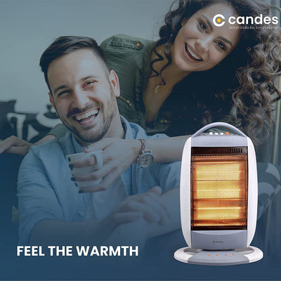 Candes New Infra Halogen Room Heater (White, Grey, 1200 watts) 3 Rod