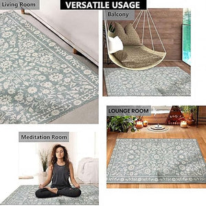 Digital Printed Premium Chenille Floor Carpet Mat, Super Soft Rug with Anti-Skid Backing, Modern Persian Carpet - CR002