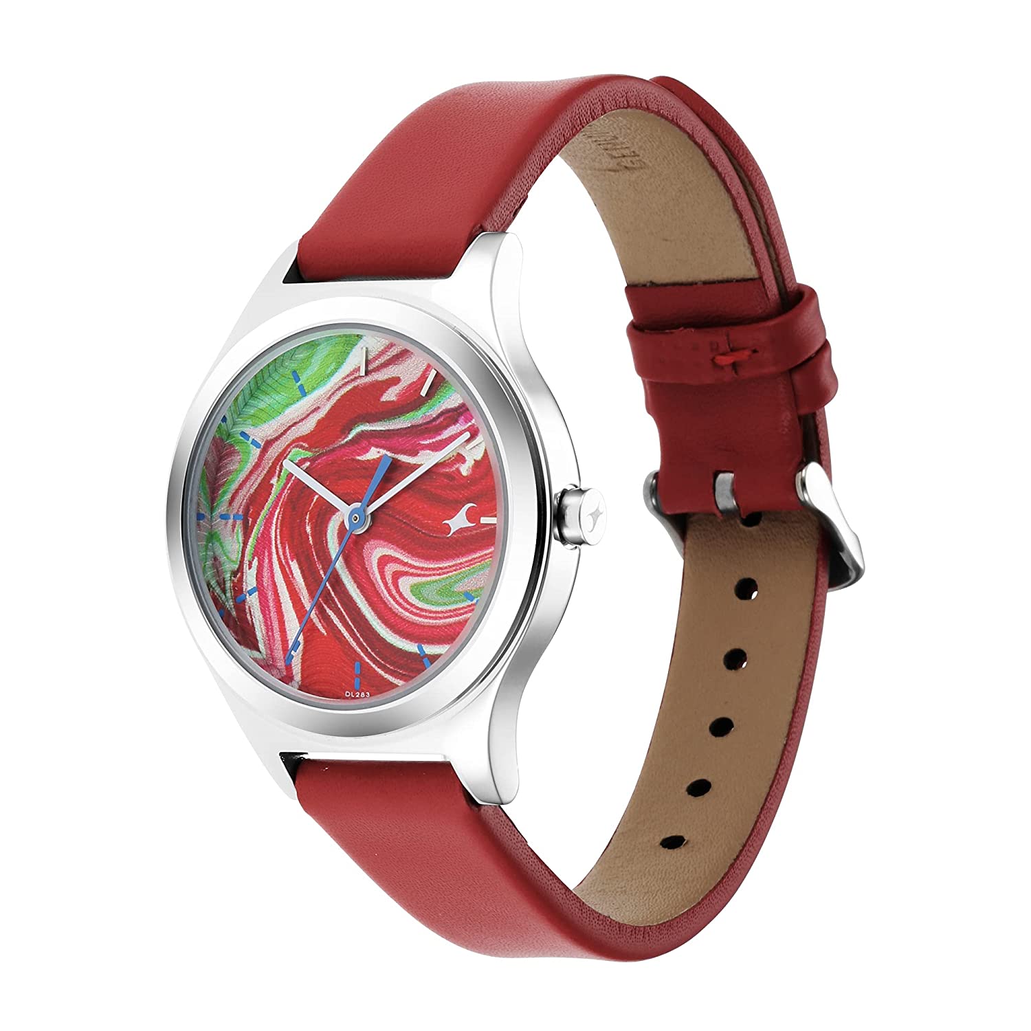 Stunners 2.0 Multicolour Dial Analog Red Leather