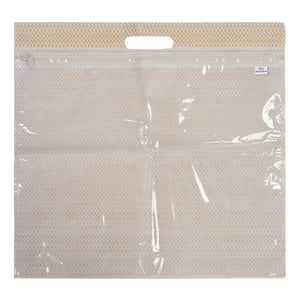 Heart Home Non-Woven Single Saree Covers With Transparent Window With Handle Pack of 18 (Brown)
