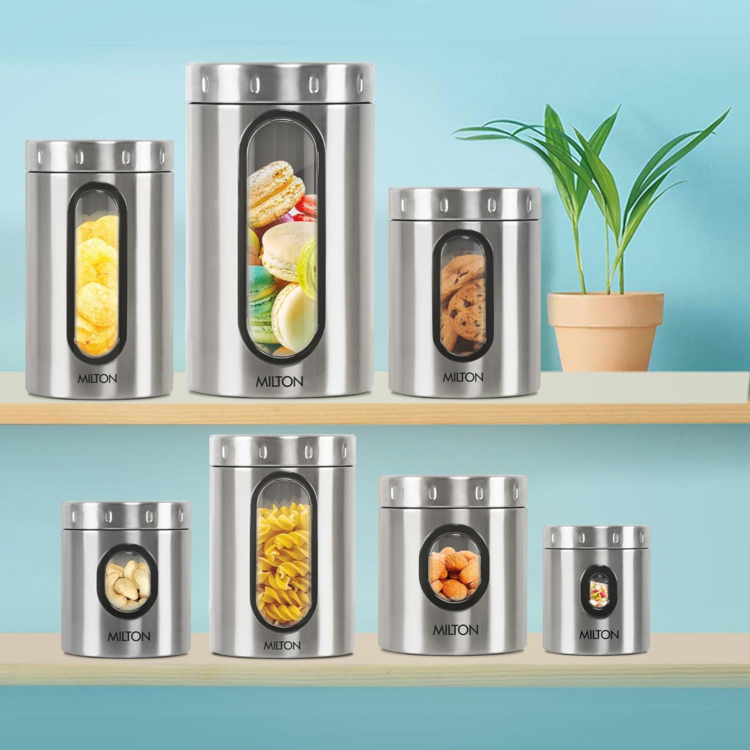 Steel Crispy Storage Jar (Milton)