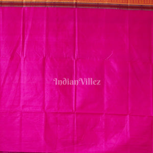 Yellow Fish Motif  Berhampuri Silk Patta Saree with Double Pallu